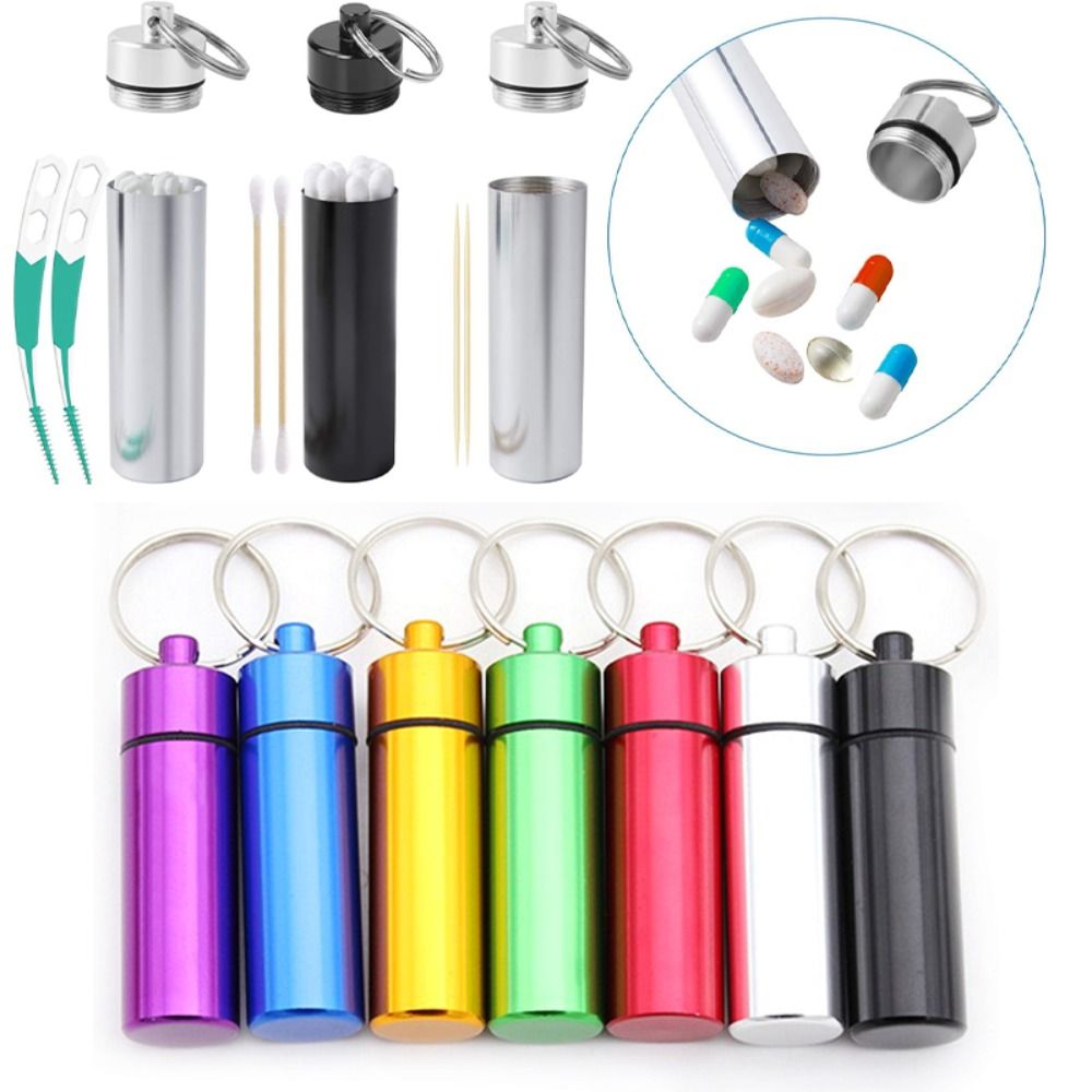 ミニ金属製つまようじホルダー、ピルコンテナ、密閉、ポータブル - Storage Tips For Food のレビューと価格