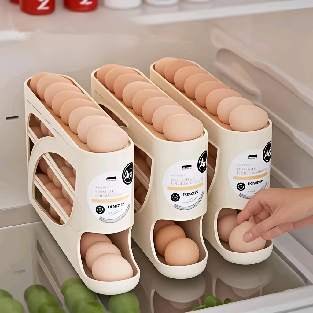 2～4段式回転卵収納容器、冷蔵庫用、24個の卵を収納できるオ - Food Storage Cabinet For Kitchen のレビューと価格