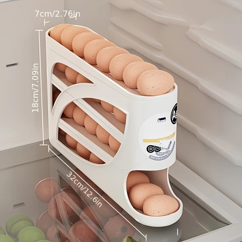 2～4段式回転卵収納容器、冷蔵庫用、24個の卵を収納できるオ - Food Storage Cabinet For Kitchen のレビューと価格