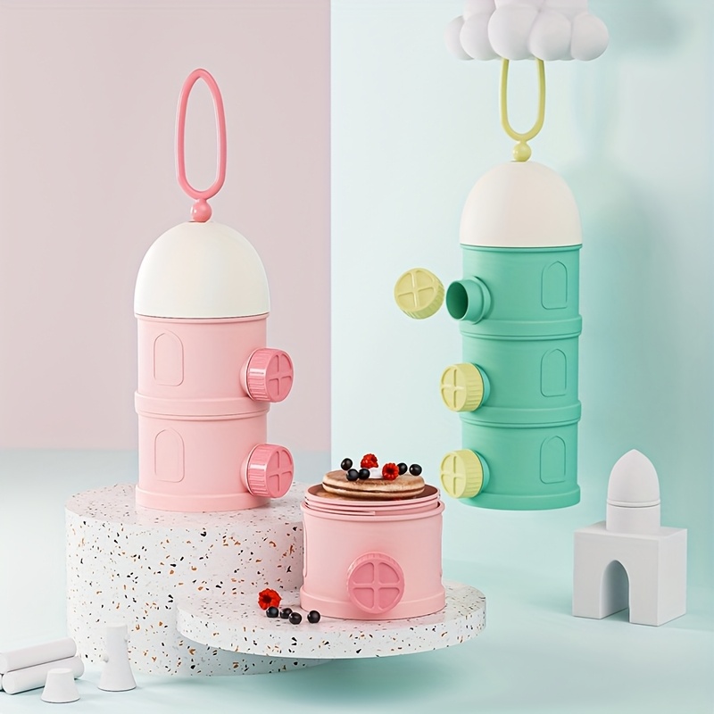 ポータブルな子供用粉ミルク収納ボックス、かわいいデザイン、B - Food Storage Essentials のレビューと価格