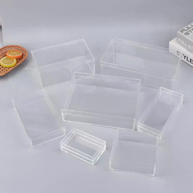 新しい厚みのある長方形アクリル収納ボックス高透明食品ギフト包 - Food Storage Plant のレビューと価格