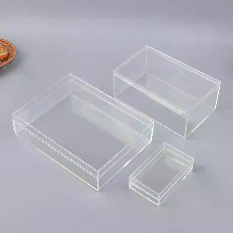 新しい厚みのある長方形アクリル収納ボックス高透明食品ギフト包 - Food Storage Plant のレビューと価格