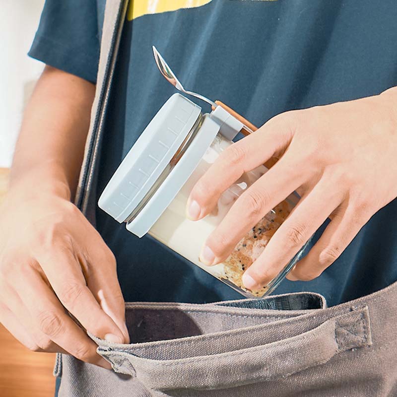 オーバーナイトオーツコンテナ 蓋とスプーン付き ポータブル朝 - Food Storage Tupperware のレビューと価格