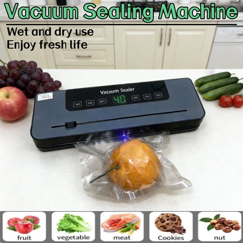 2026年式 6-in-1 自動電動真空シーラー 乾湿両用食 - Food Storage Vacuum Sealer Machine のレビューと価格