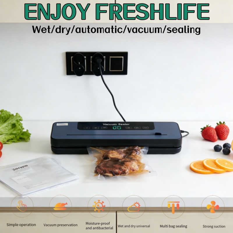 2026年式 6-in-1 自動電動真空シーラー 乾湿両用食 - Food Storage Vacuum Sealer Machine のレビューと価格