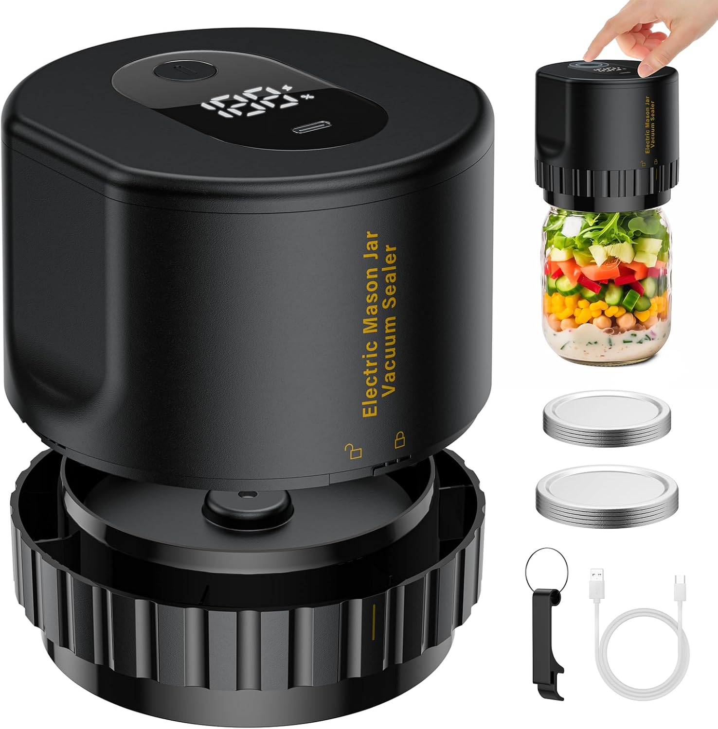 メイソンジャー用電動真空シーラー - Jelife真空シーリ - Food Storage Vacuum Sealer Machine のレビューと価格