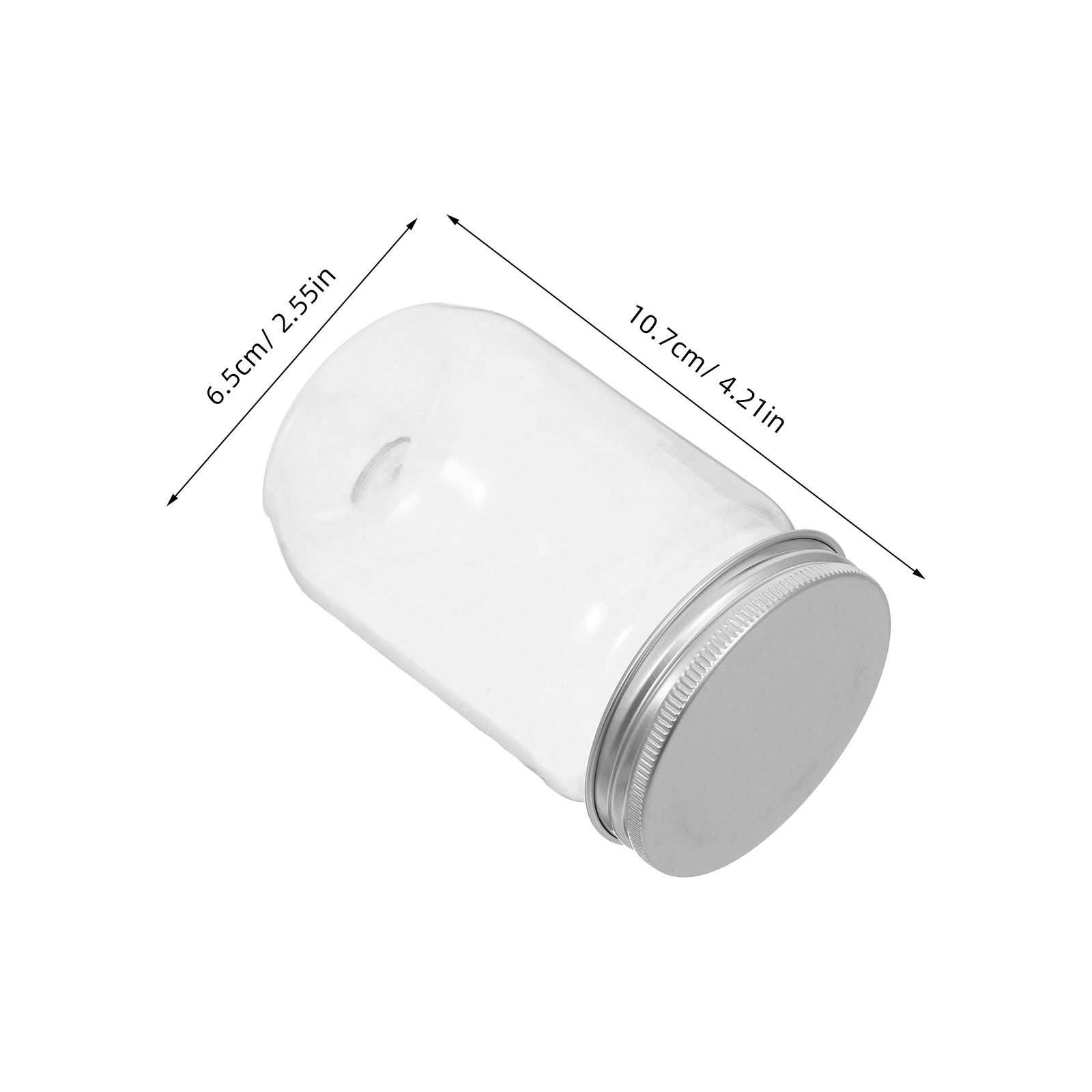 6個入り透明プラスチック製メイソンジャー、気密蓋付き、透明食 - Food Storage In The Kitchen のレビューと価格