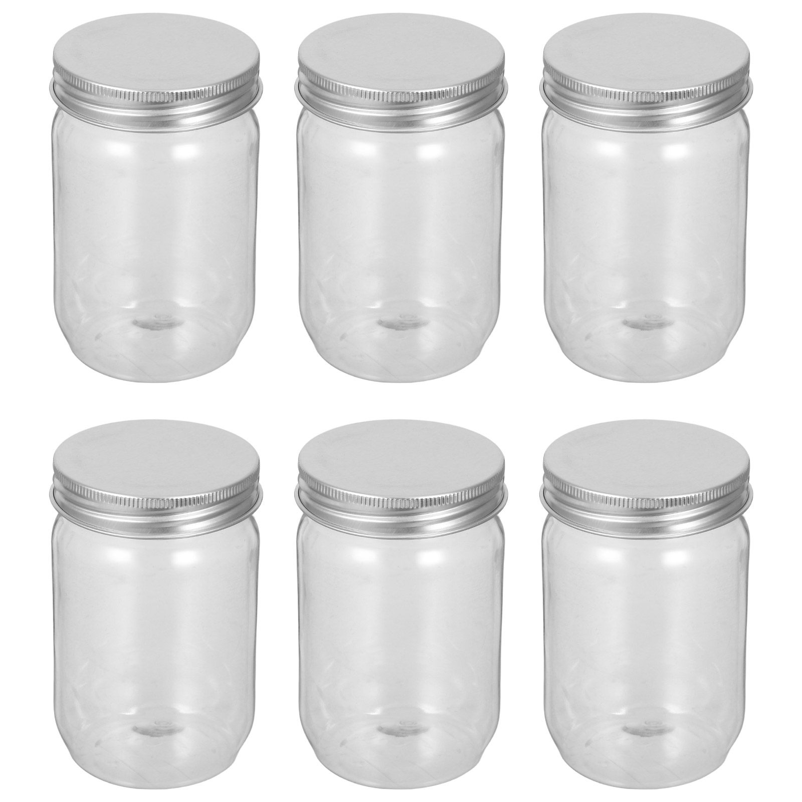 6個入り透明プラスチック製メイソンジャー、気密蓋付き、透明食 - Food Storage In The Kitchen のレビューと価格