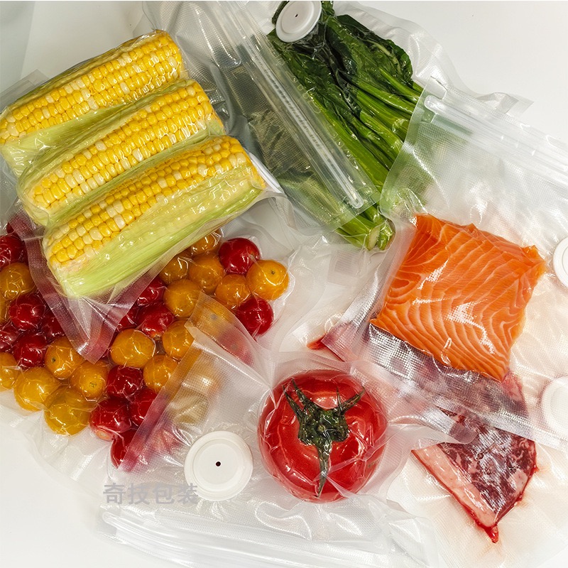 新しい再利用可能な真空保存袋 キッチン野菜果物包装袋 食品シ - Food Storage Vacuum Sealer Machine のレビューと価格
