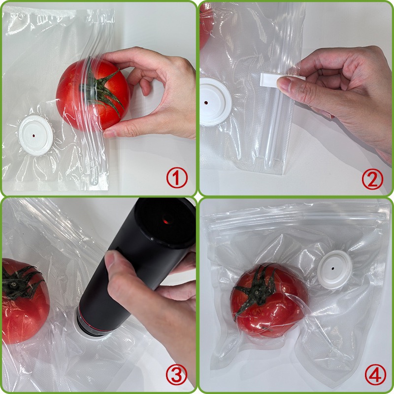 新しい再利用可能な真空保存袋 キッチン野菜果物包装袋 食品シ - Food Storage Vacuum Sealer Machine のレビューと価格