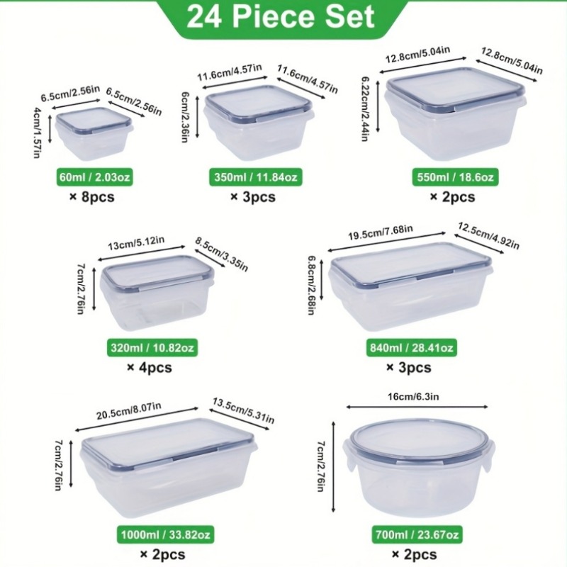 48個入り BPAフリー食品保存容器セット – キッチン、パ - Food Storage Ideas のレビューと価格