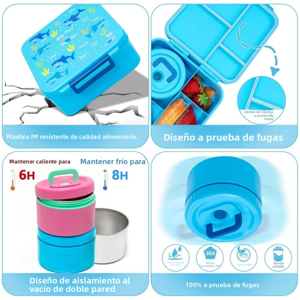 子供用1700ml弁当箱セット、食品保存容器と保温ポット付き - Food Storage Tupperware のレビューと価格
