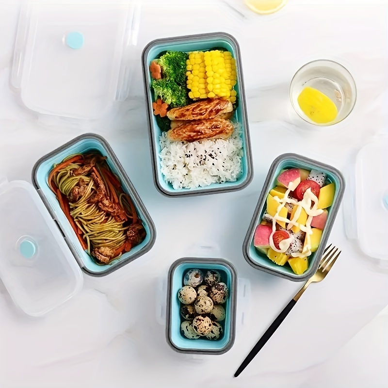 1/4 個折りたたみシリコーン食品保存容器積み重ね可能な省ス - Food Storage Tupperware のレビューと価格