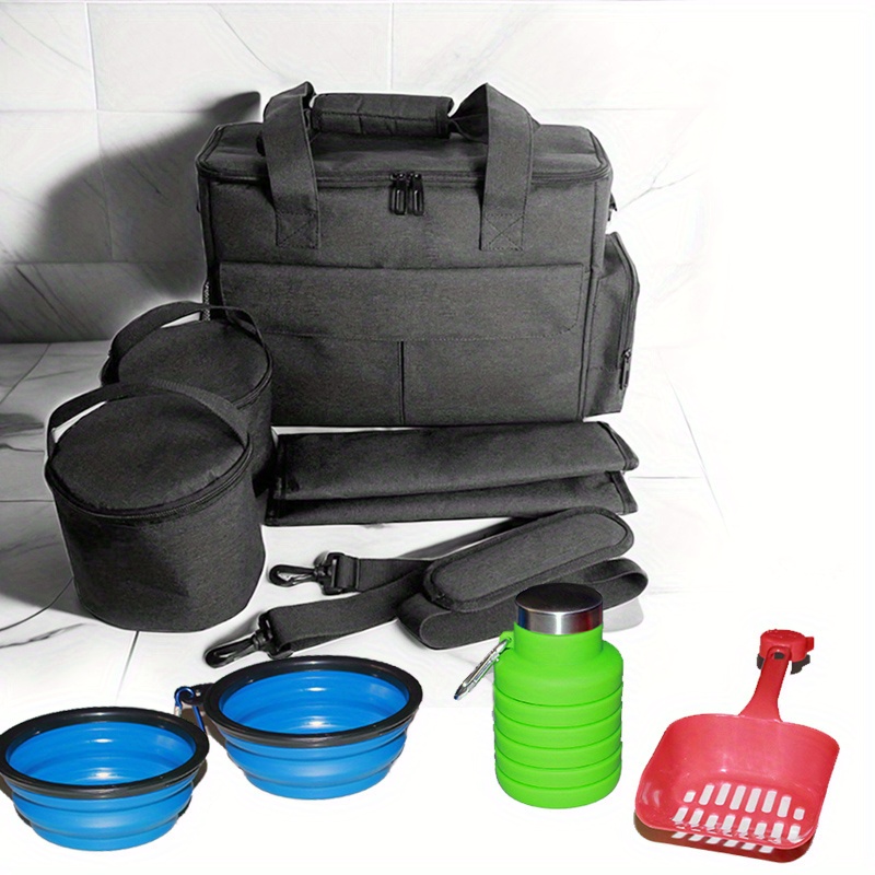 犬と猫のためのショルダーストラップと必須の外出キット付きポー - Food Storage Essentials のレビューと価格
