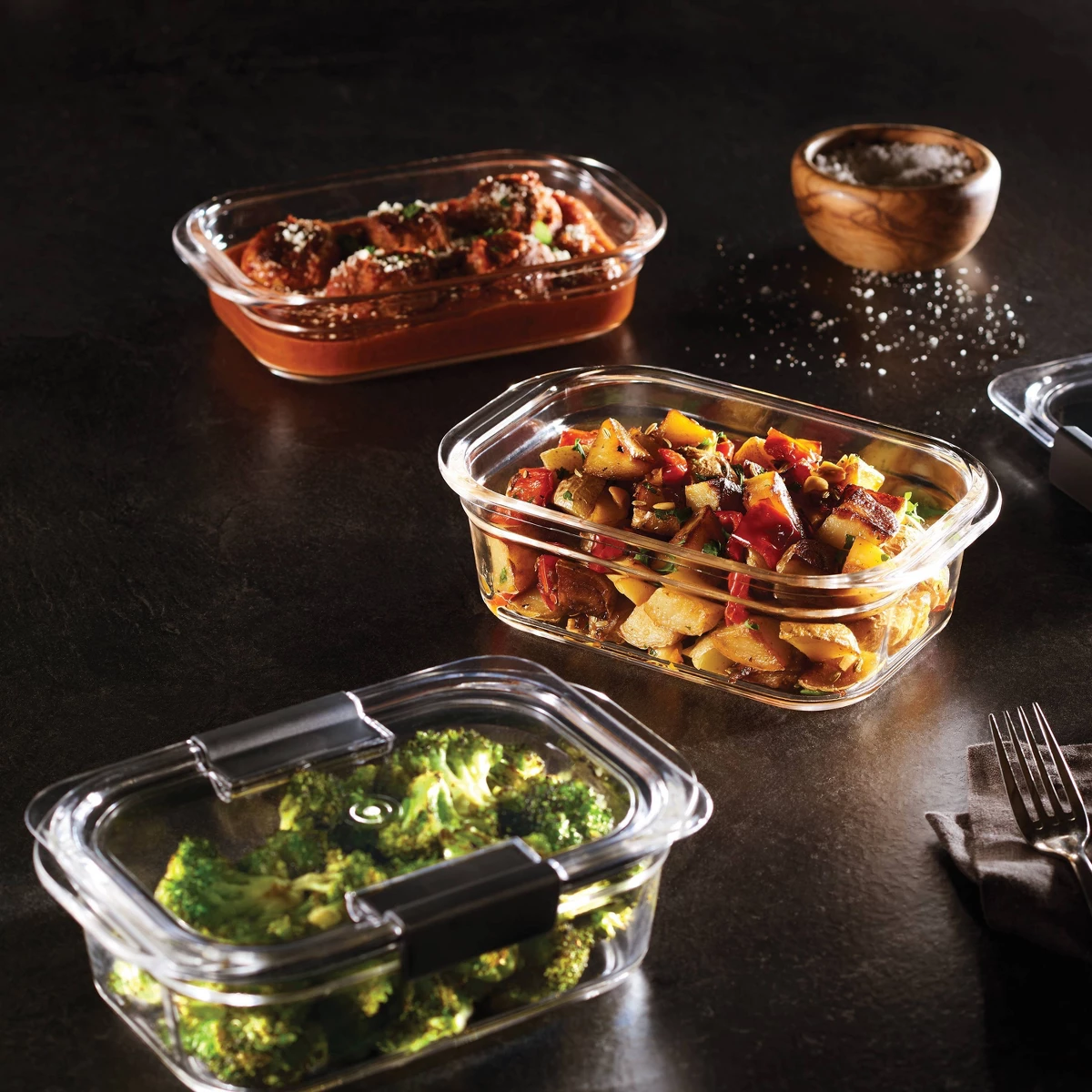 ラバーメイド 6個入り（3個セット）ブリリアンスガラス食品保 - Storage Food Prep のレビューと価格