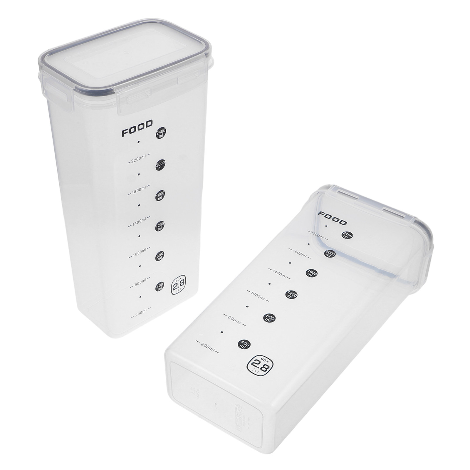 2個入り食品グレード透明保存容器2.8L密閉穀物保存バケツ、 - Food Storage In The Kitchen のレビューと価格