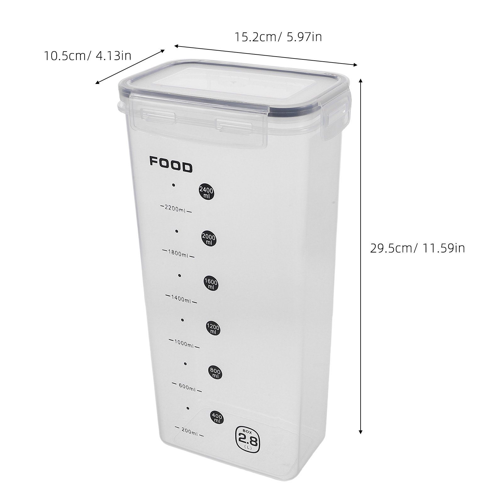 2個入り食品グレード透明保存容器2.8L密閉穀物保存バケツ、 - Food Storage In The Kitchen のレビューと価格